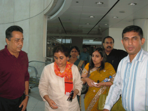 Mrs Madulika Verma, wife of Indian Navy Commander