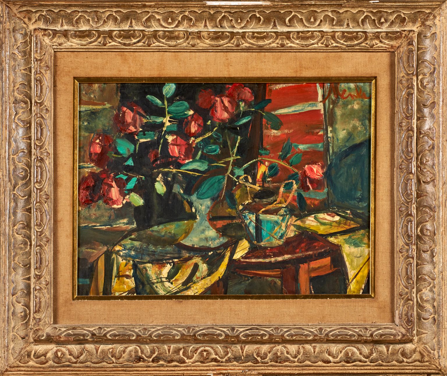 Lot 666 Sigmund Menkes Untitled Floral Still Life Sold for: $10,000