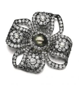 Lot 27 - Natural Pearl and Diamond Jewel, Late 19th Century