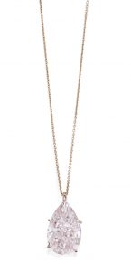 lot 87 - Important Rose Gold and Fancy Pink Diamond Pendant and the Link Chain