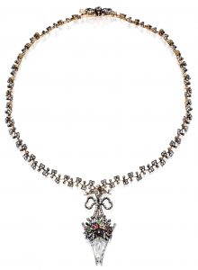 Lot 66 - Silver-Topped Gold, Diamond and Colored Stone Necklace, Frédéric Boucheron, Paris