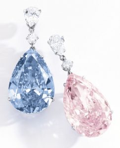 Lots 377 and 378 - Apollo and Artemis diamonds mounted on a spectacular pair of earrings