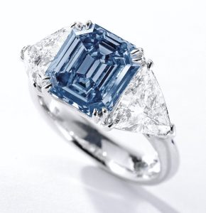 Lot 363A - Fancy vivid blue diamond ring