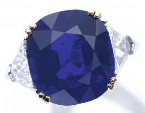 Fine sapphire and diamond ring