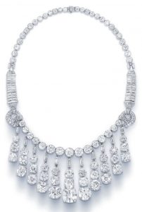 LOT 265 - A SUPERB DIAMOND FRINGE NECKLACE BY CARTIER