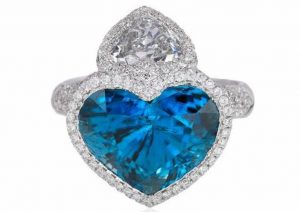 BRIDAL WEAR 1ST PLACE - RICARDO BASTA, 18K WHITE GOLD AND RHODIUM DOUBLE THE LOVE RING