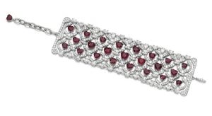 LOT 101 - RUBY AND DIAMOND BRACELET, CHOPARD, FULL IMAGE