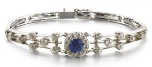 LOT 309 - SAPPHIRE AND DIAMOND BRACELET