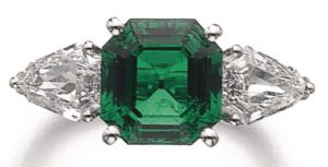 LOT 948 – FINE EMERALD AND DIAMOND RING, MEISTER