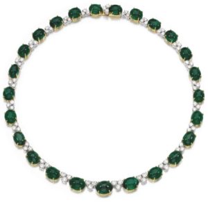 LOT 200 – EMERALD AND DIAMOND NECKLACE